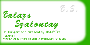 balazs szalontay business card